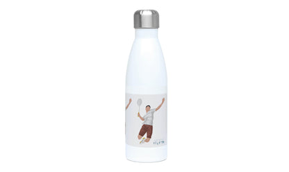 Gourde isotherme "Joueur de badminton" - personnalisable