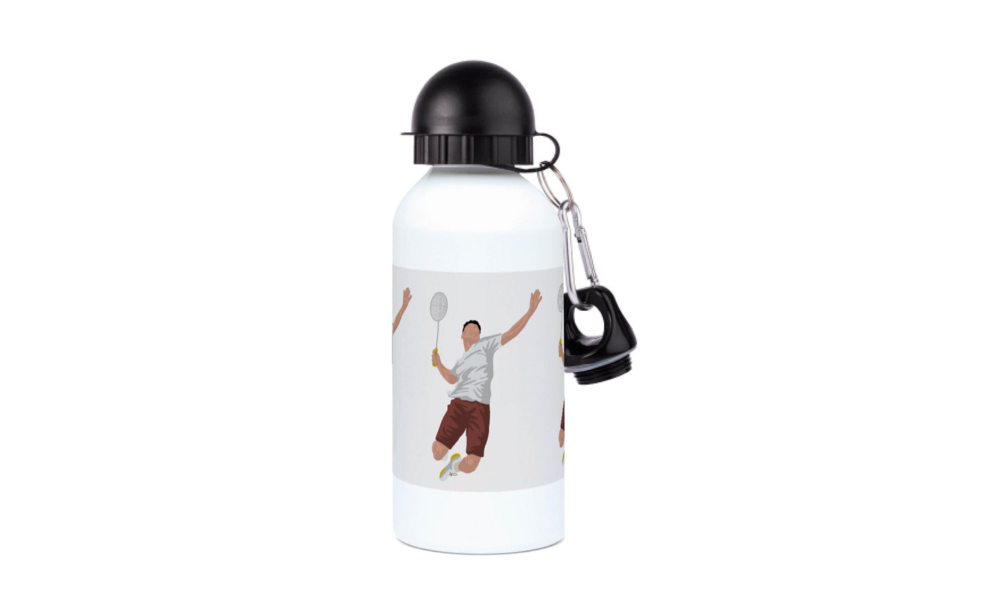 Aluminum bottle "Badminton player" - customizable