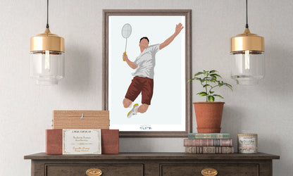 Poster "Badminton player"