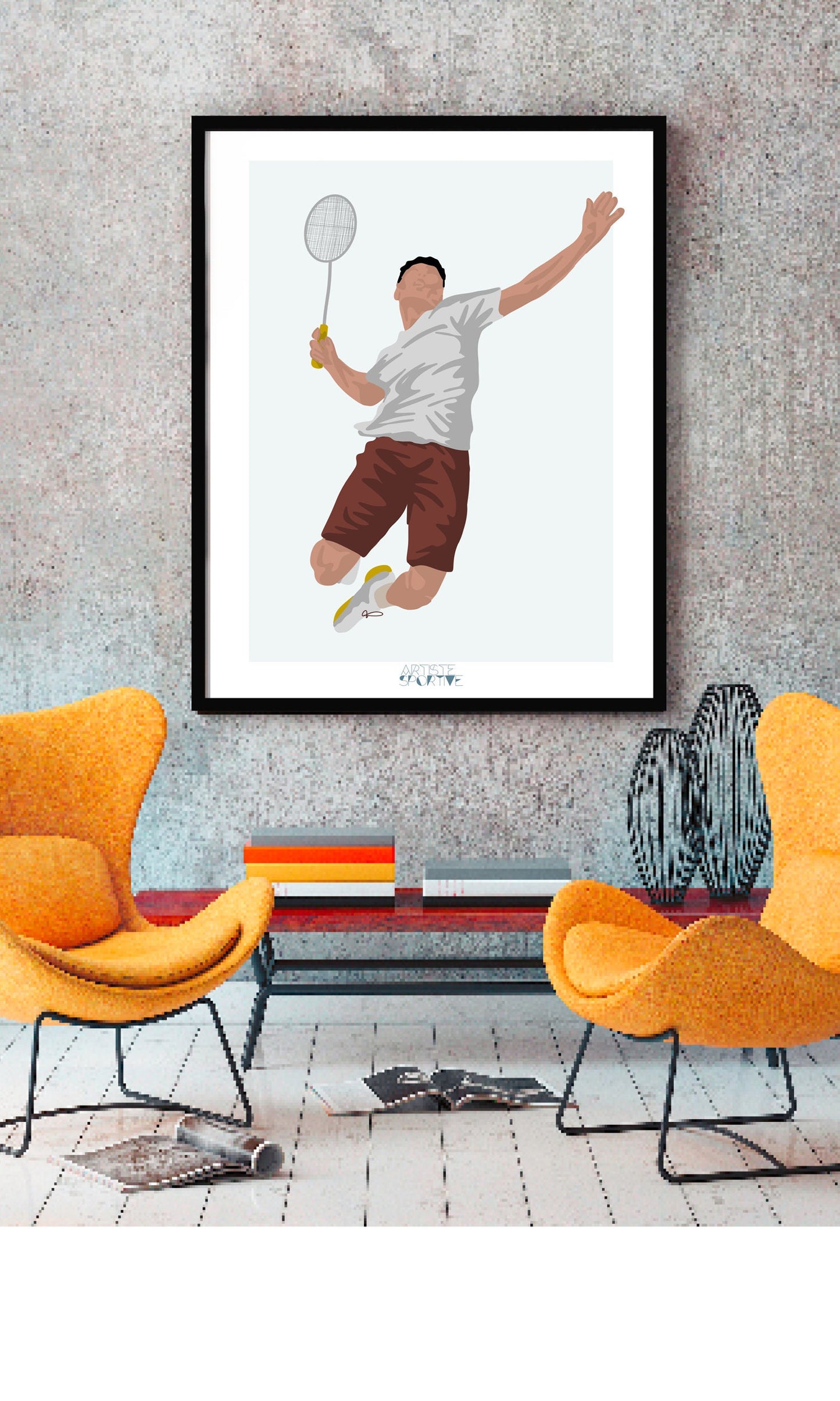 Poster „Badmintonspieler“