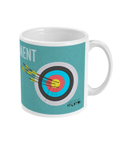 Archery cup or mug "'The blue target" - customizable