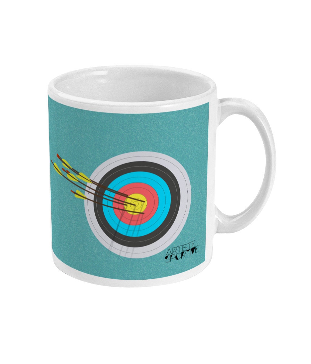 Archery cup or mug "'The blue target" - customizable