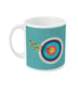 Archery cup or mug "'The blue target" - customizable