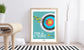 Archery poster "The blue target"