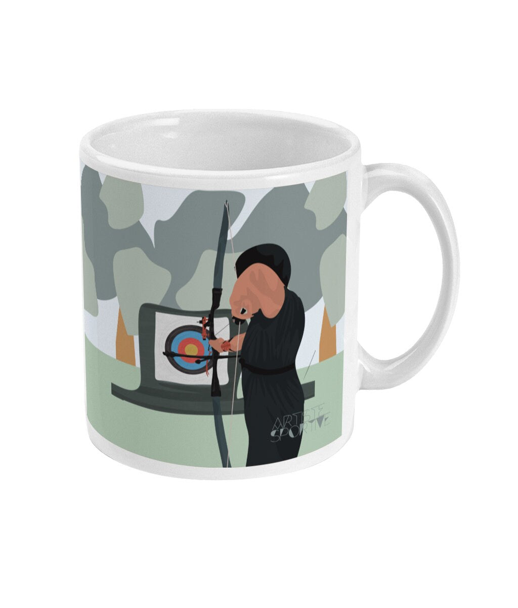 Archery cup or mug "The archer" - customizable