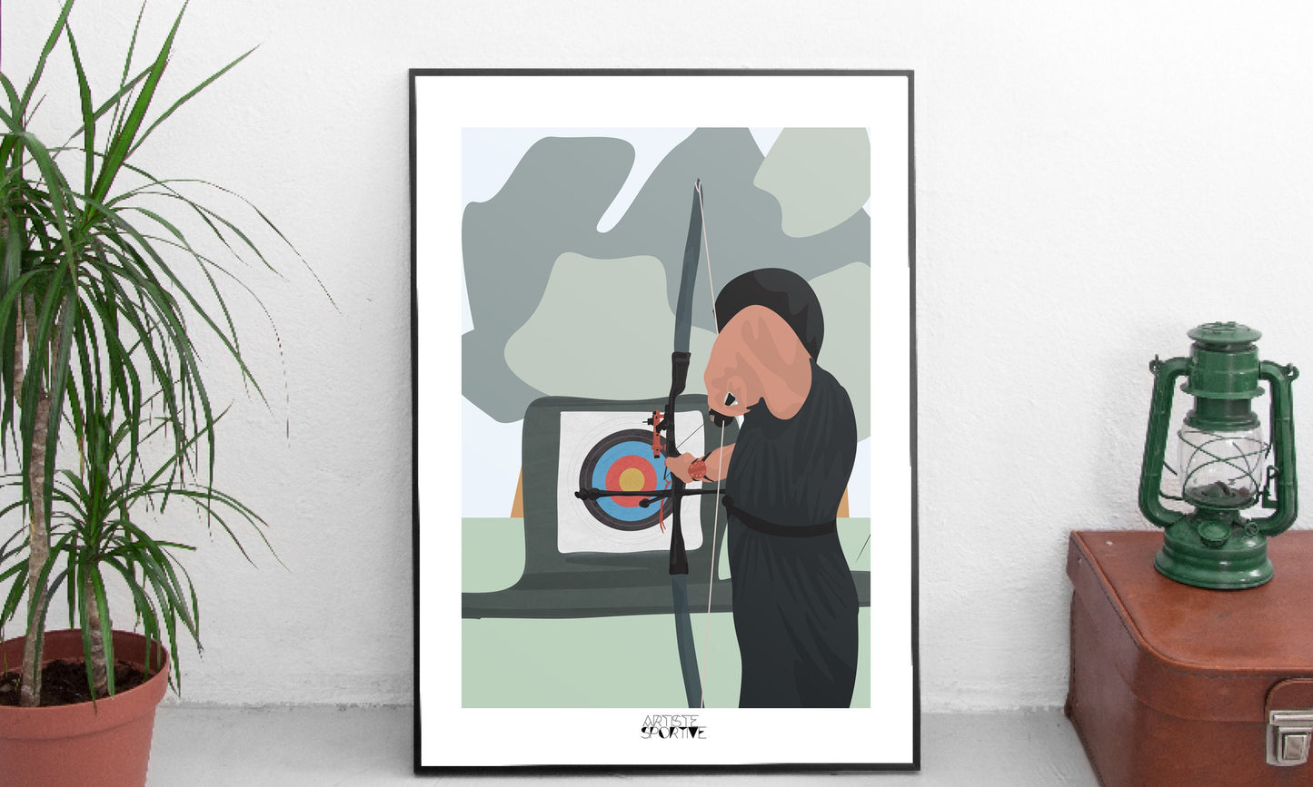 Affiche de tir à l'arc "'L'archer "