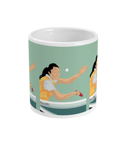 Ping-Pong-Tasse oder Tasse „Der Tischtennisspieler“ – personalisierbar