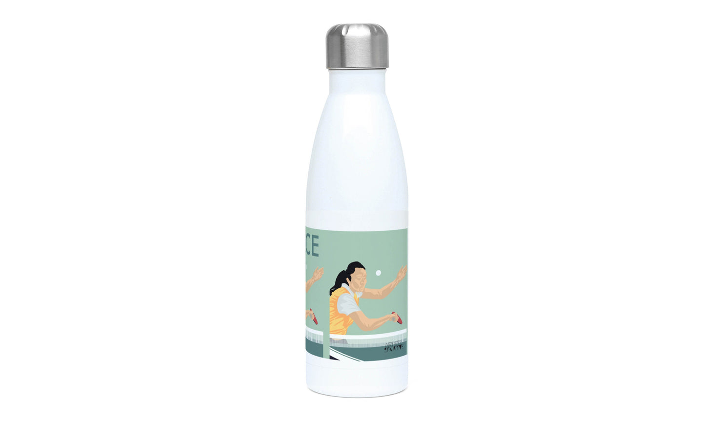 Ping Pong insulated bottle "The table tennis player" - customizable