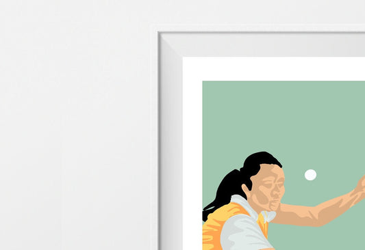 Ping Pong poster "The table tennis player" - customizable
