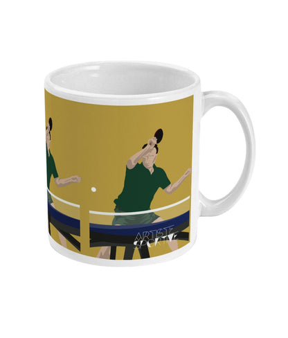 Ping Pong cup or mug "The table tennis player"