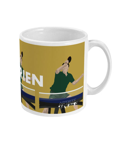 Ping Pong cup or mug "The table tennis player"