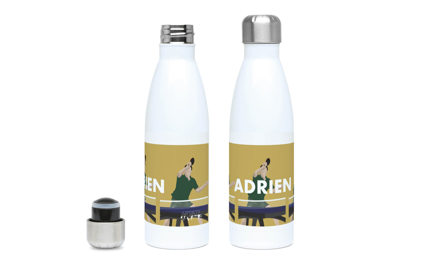 Ping Pong insulated bottle "The table tennis player" - customizable