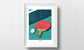 Affiche Ping Pong "La raquette de tennis de table"