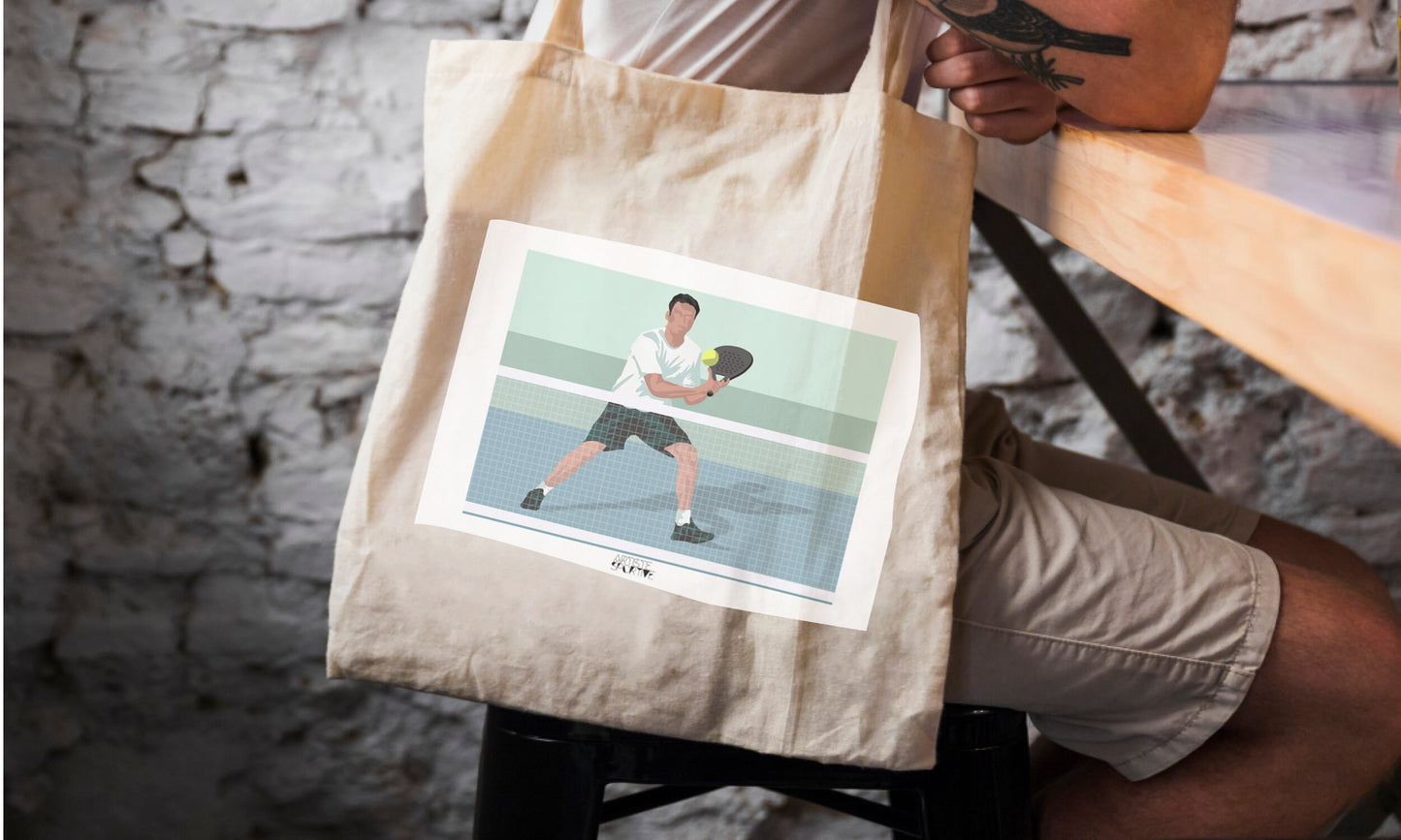 Tote bag ou sac "Joueur de padel "