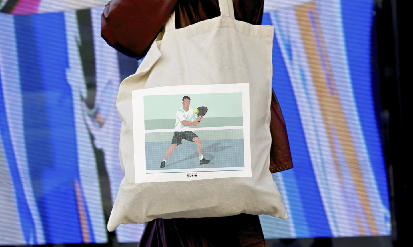 Tote bag ou sac "Joueur de padel "