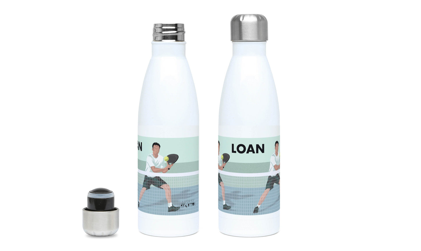 Isolierflasche „Padel Player“ – individuell anpassbar