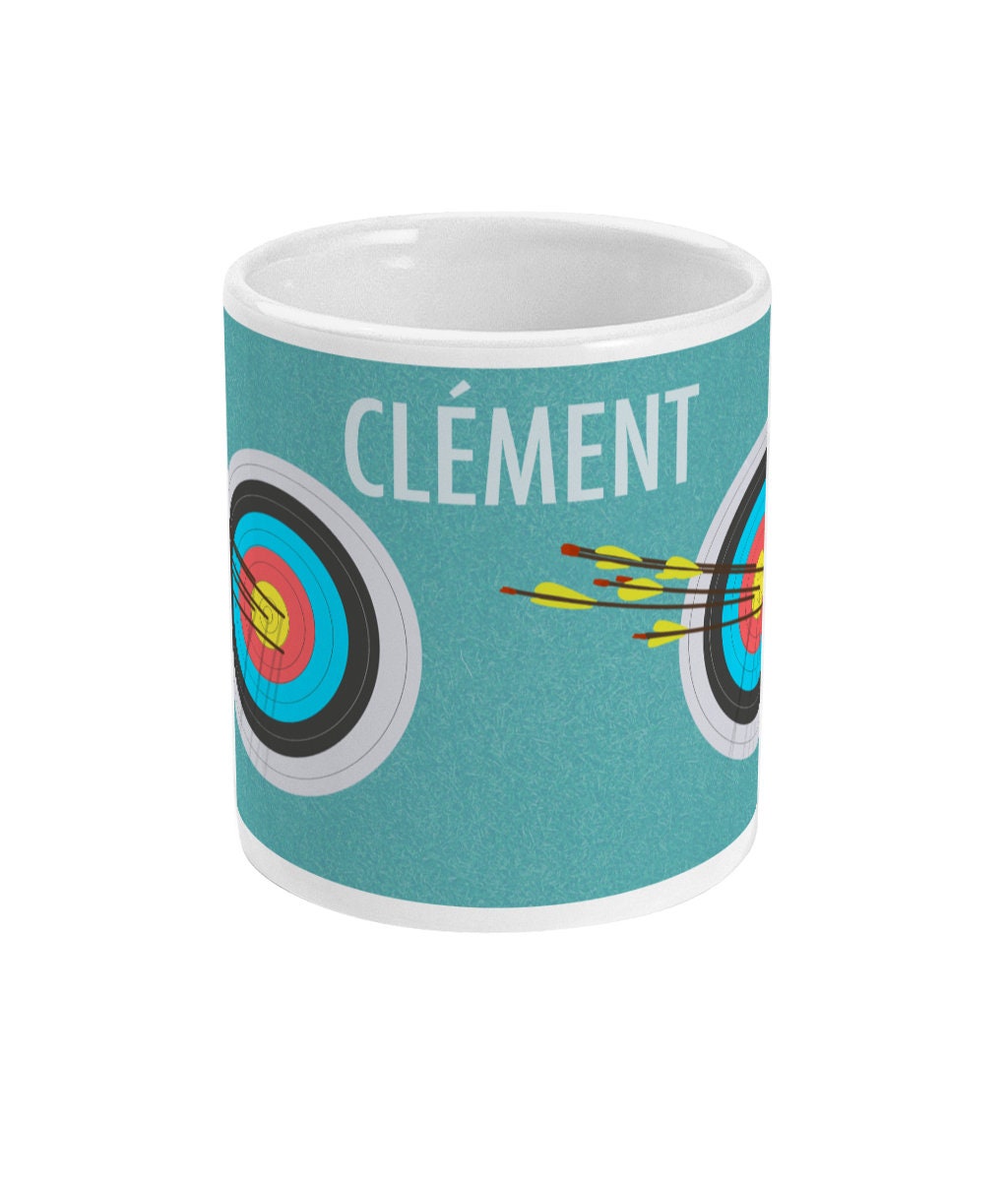 Archery cup or mug "'The blue target" - customizable