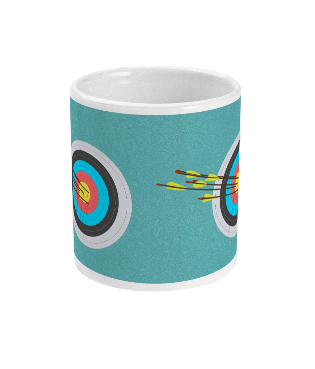 Archery cup or mug "'The blue target" - customizable