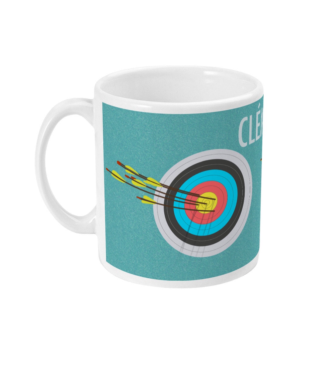 Archery cup or mug "'The blue target" - customizable