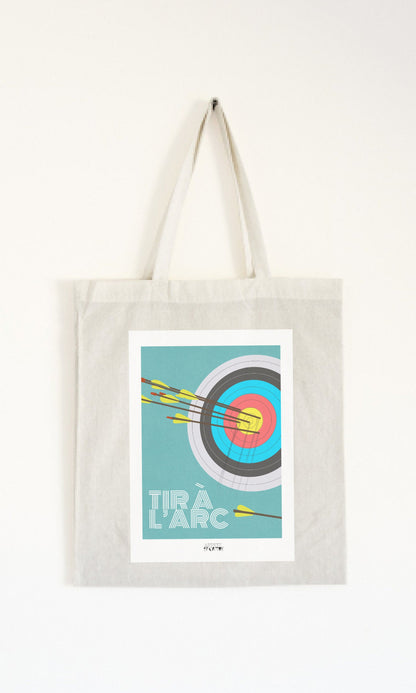 Tote bag or archery bag "The blue target"