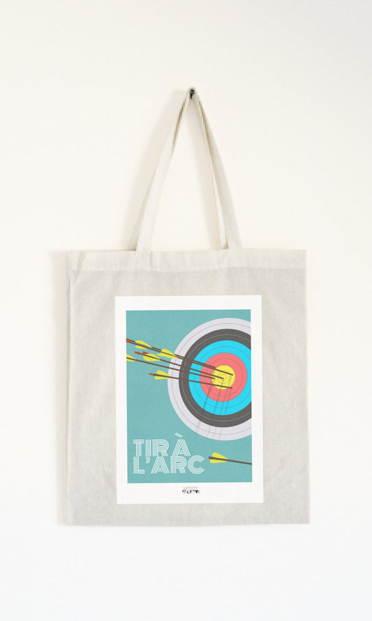 Tote bag or archery bag "The blue target"