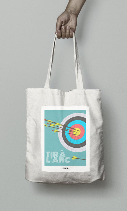 Tote bag or archery bag "The blue target"