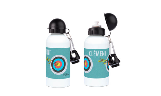 Aluminum archery bottle "Blue Target" - customizable