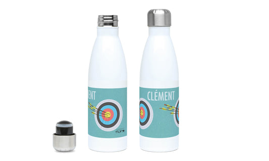 Insulated archery bottle "The blue target" - customizable