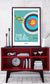 Archery poster "The blue target"