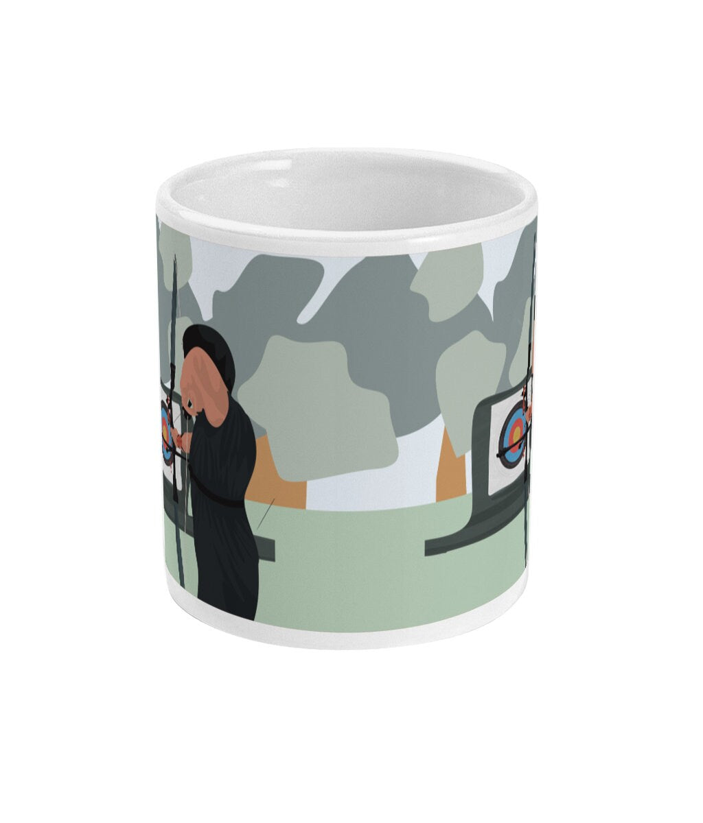 Archery cup or mug "The archer" - customizable