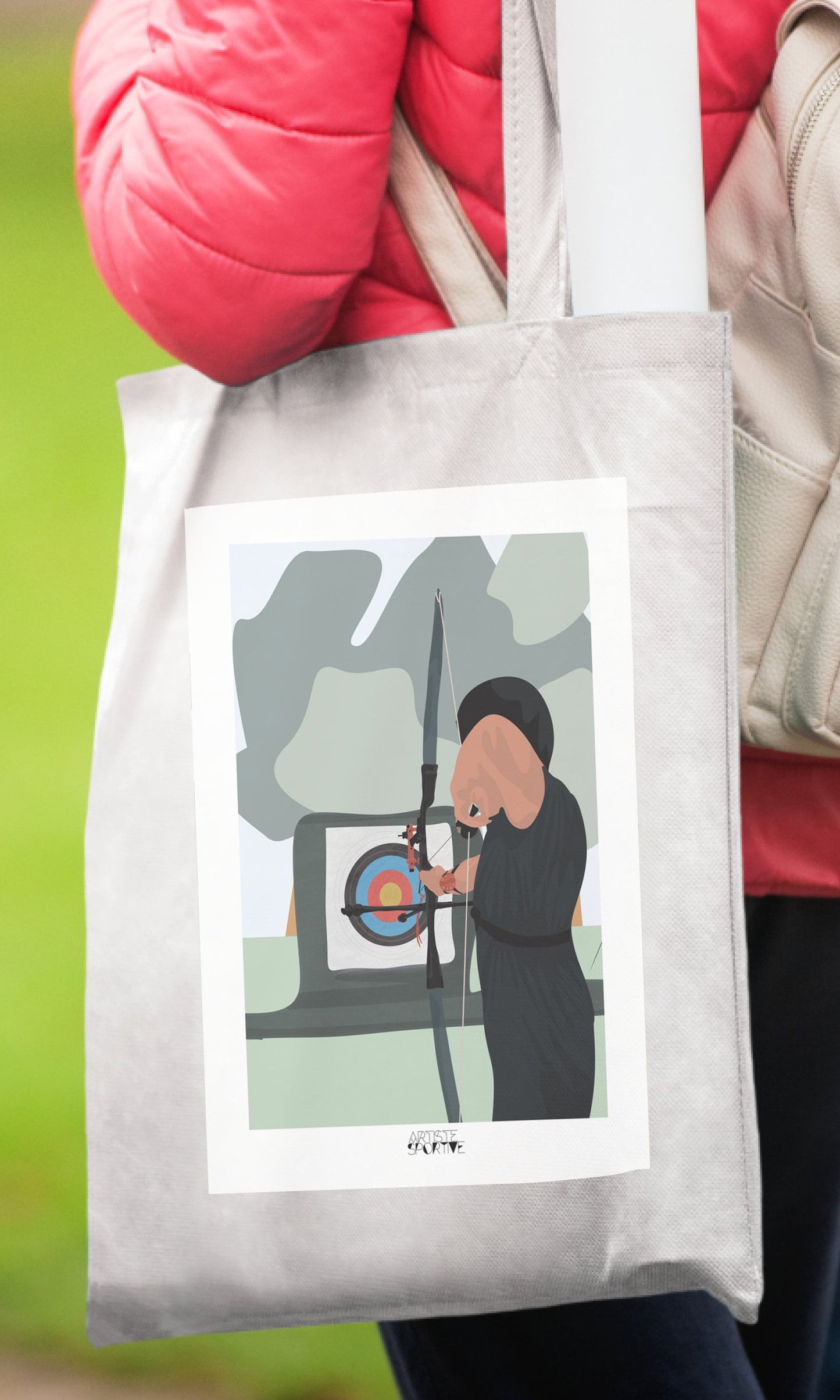 Tote bag or archery bag "'The archer"