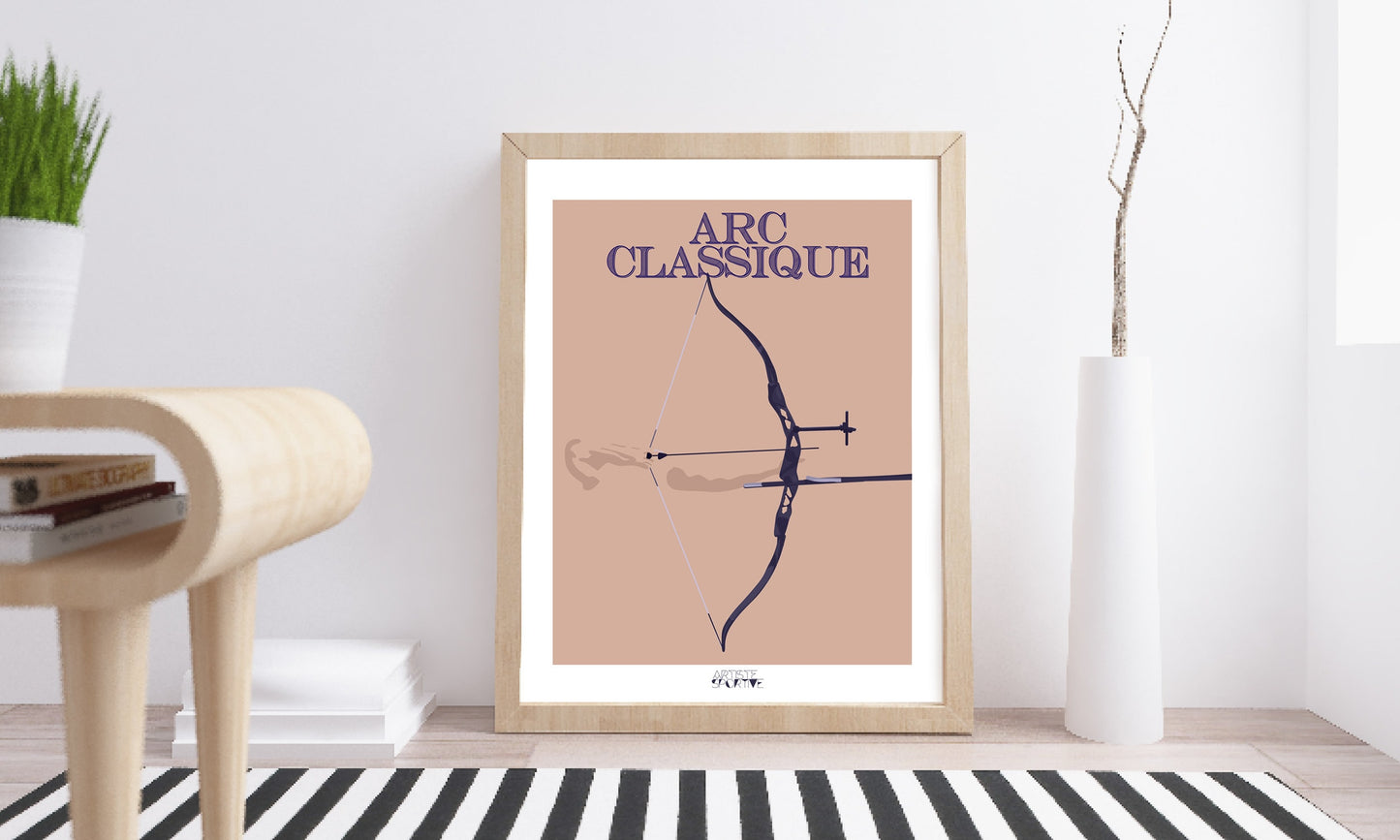 Affiche de tir à l'arc "'Arc classique"