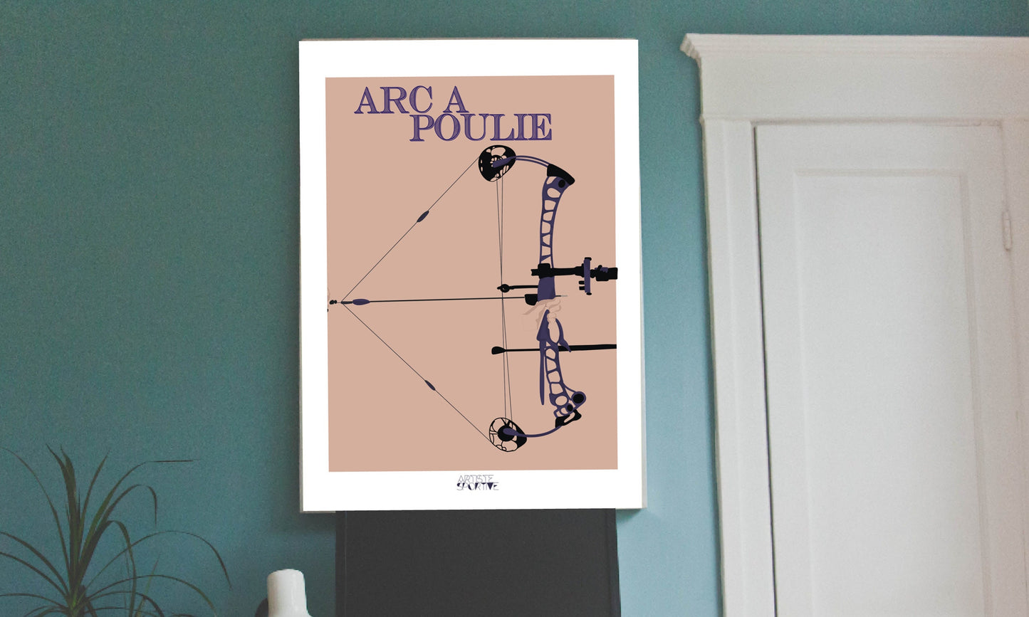 Affiche de tir à l'arc "'Arc à poulie"