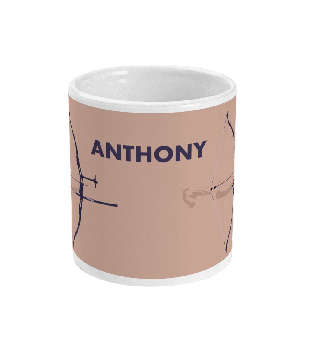 Archery cup or mug "'The classic bow' - customizable