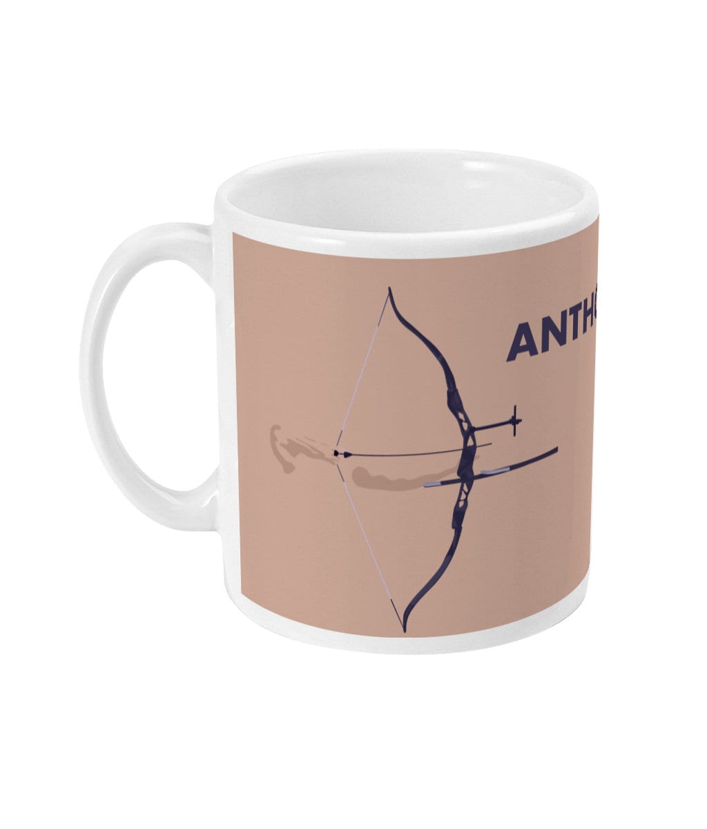 Archery cup or mug "'The classic bow' - customizable