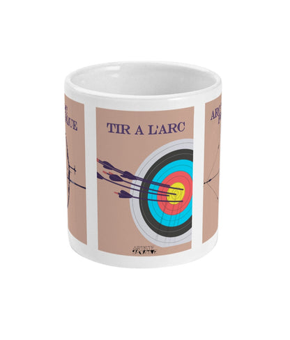 Tasse ou mug tir à l'arc "La cible, le classique et l'arc à poulie" - personnalisable