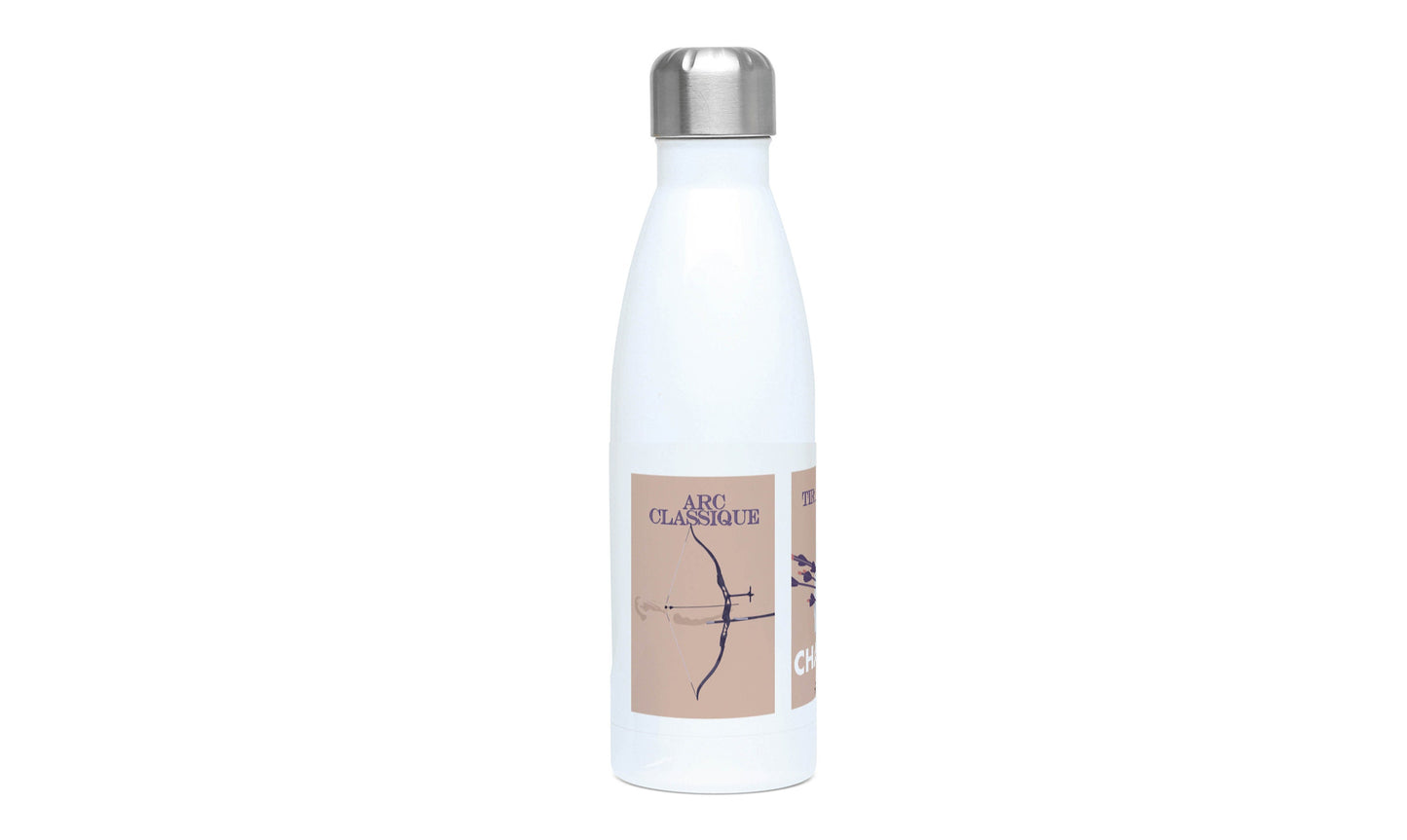 Insulated archery bottle "The target, the recurve and the compound bow" - customizable