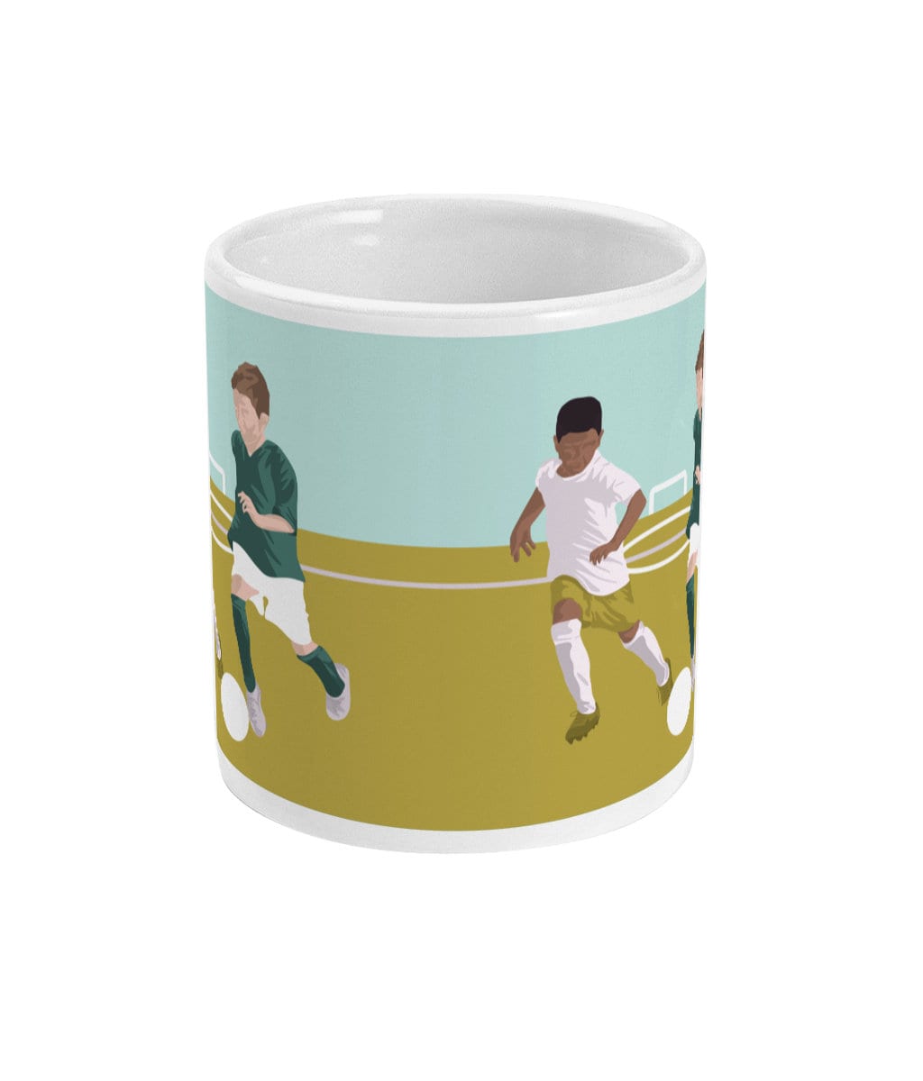 Tasse ou mug football "Les deux footballeurs" - personnalisable