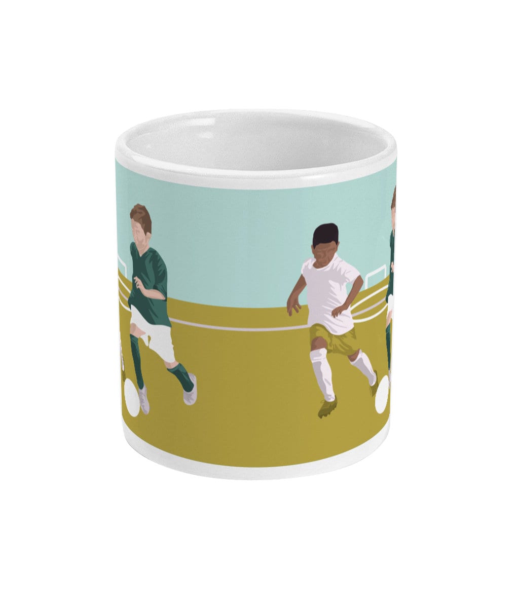 Football cup or mug "The two footballers" - customizable