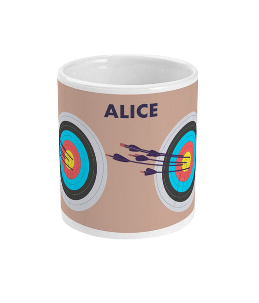 Tasse ou mug tir à l'arc "' La cible " - personnalisable