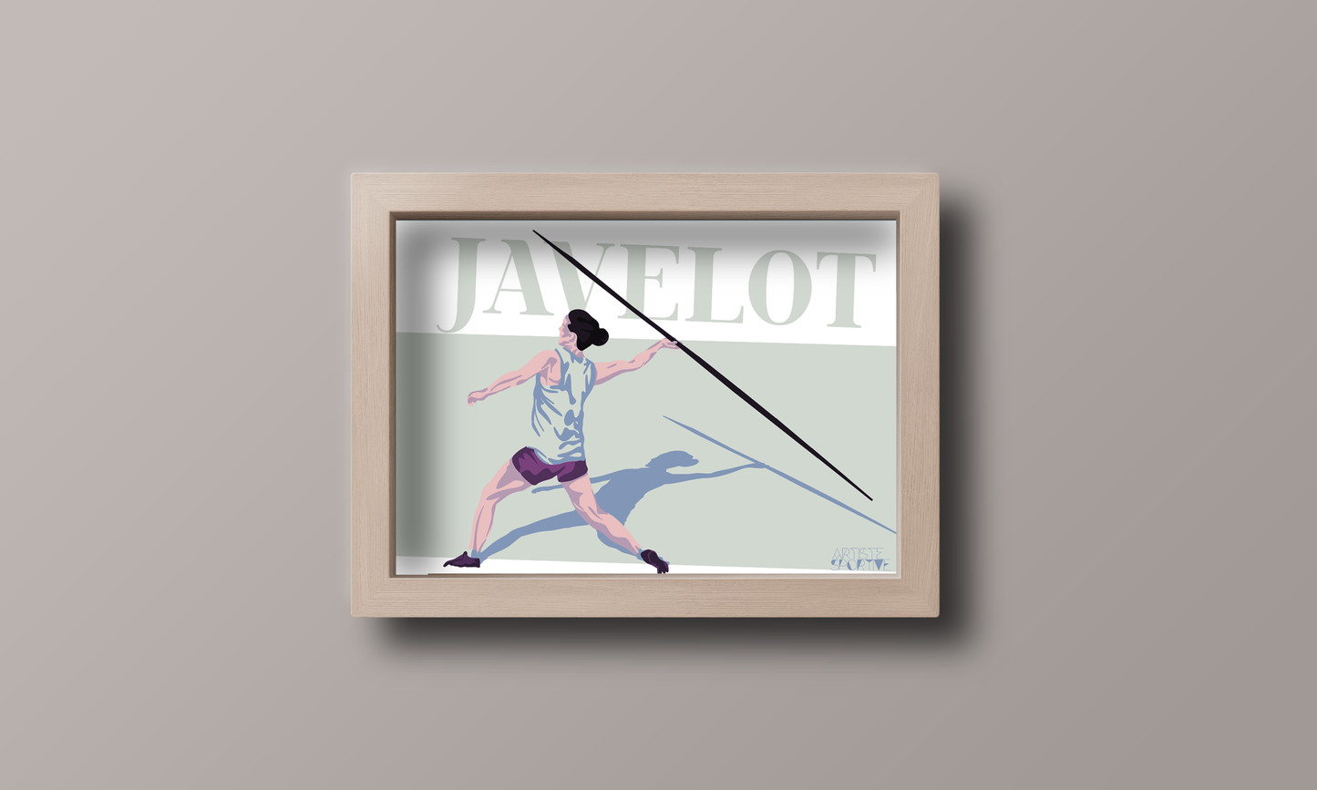 Leichtathletik-Plakat „Speerwurf der Frauen“