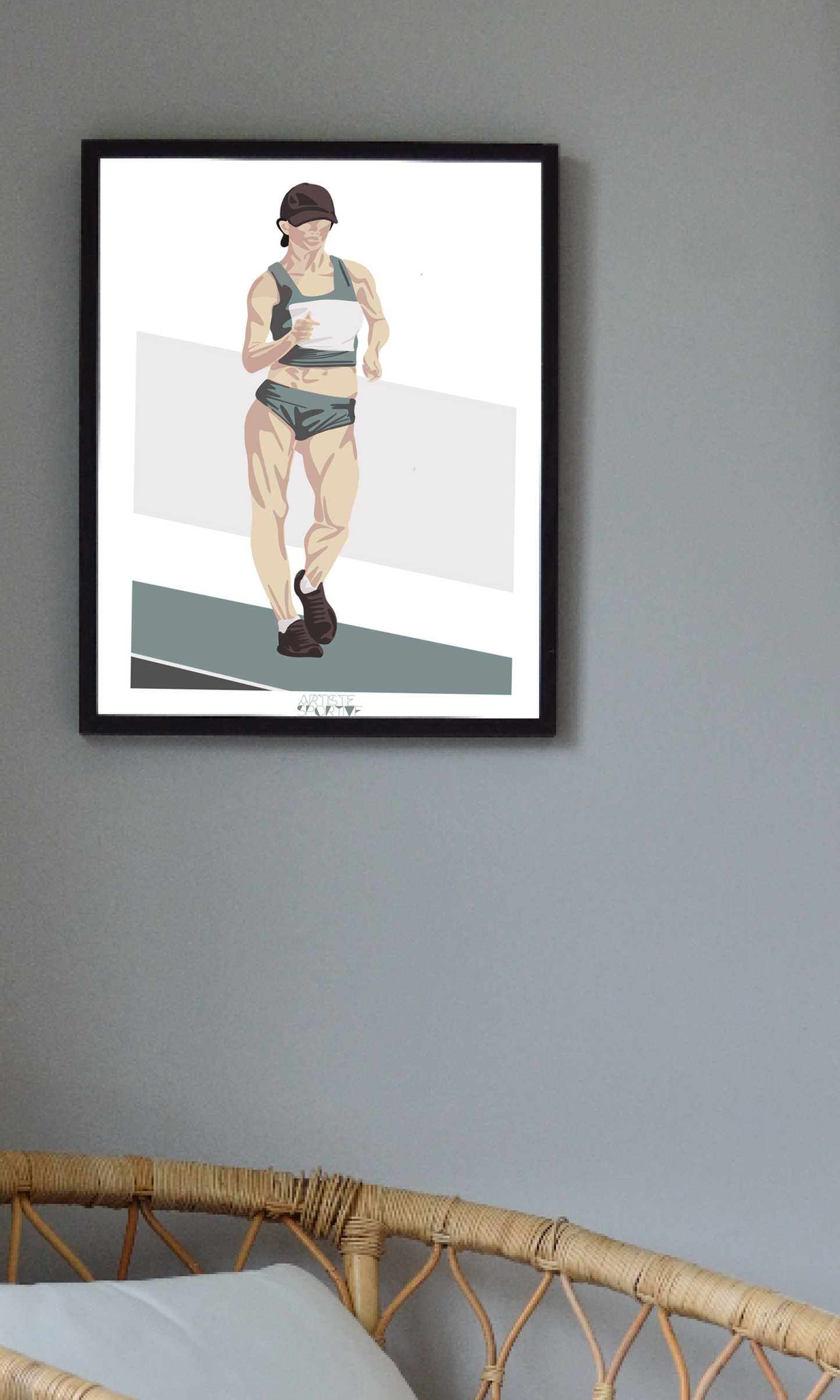 Leichtathletik-Plakat „Frau beim Gehen“