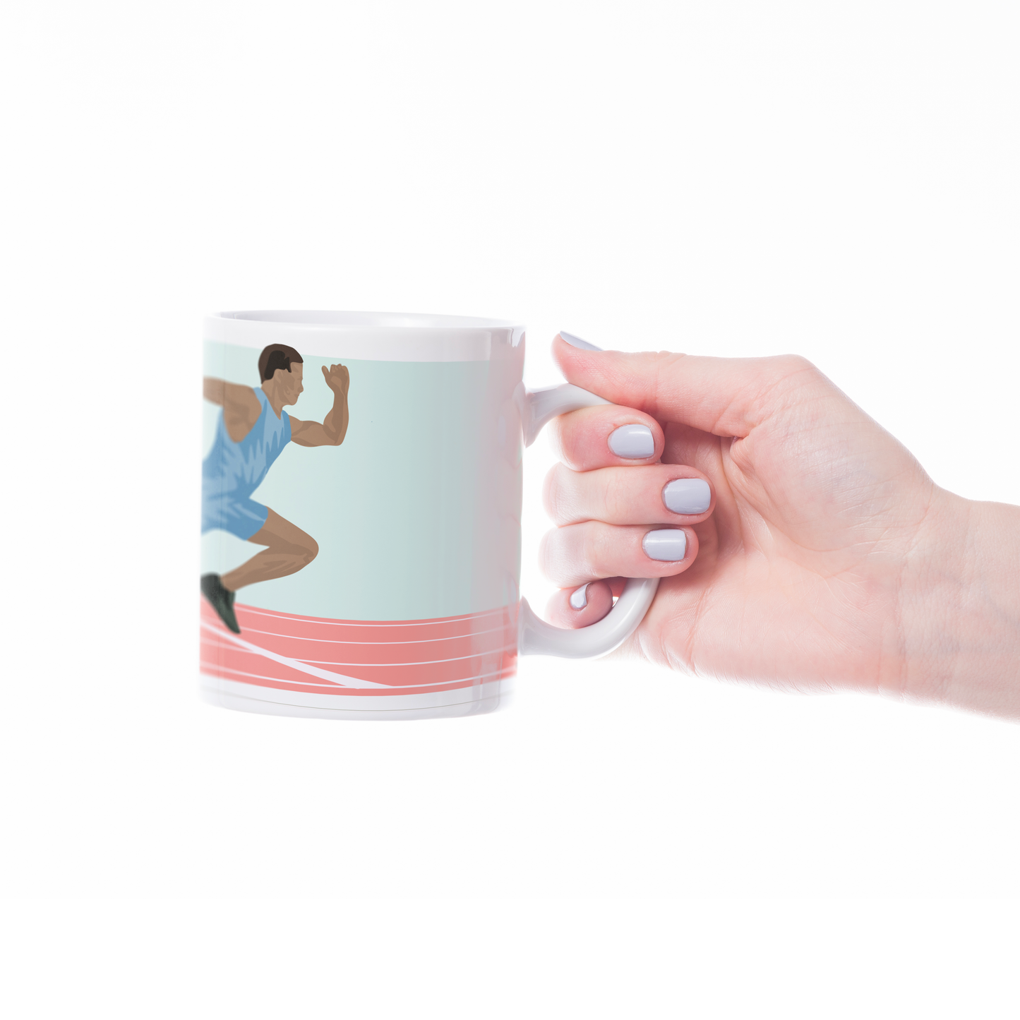Tasse ou mug athlétisme "Sprint homme" - Personnalisable