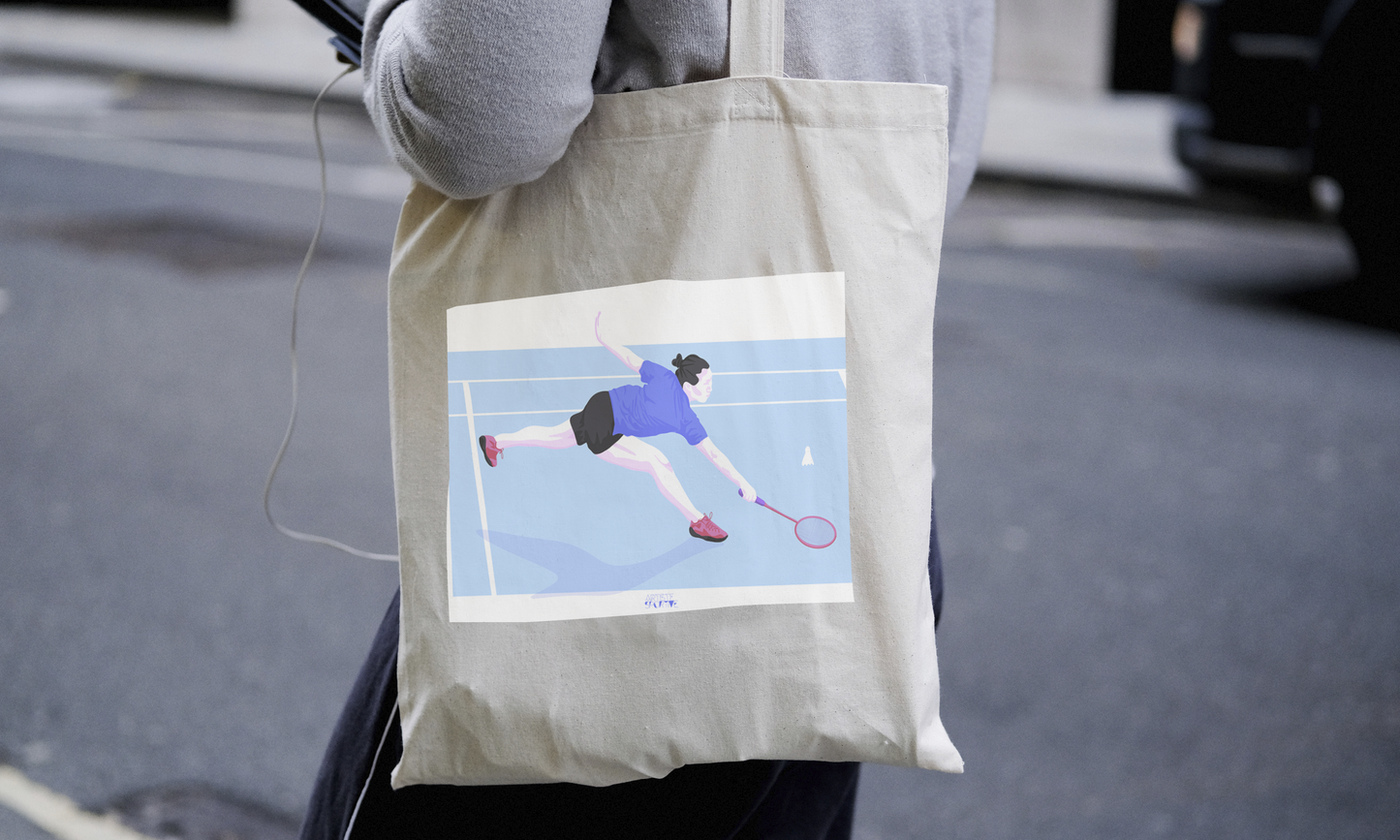 Tragetasche oder Tasche „Badmintonspieler“