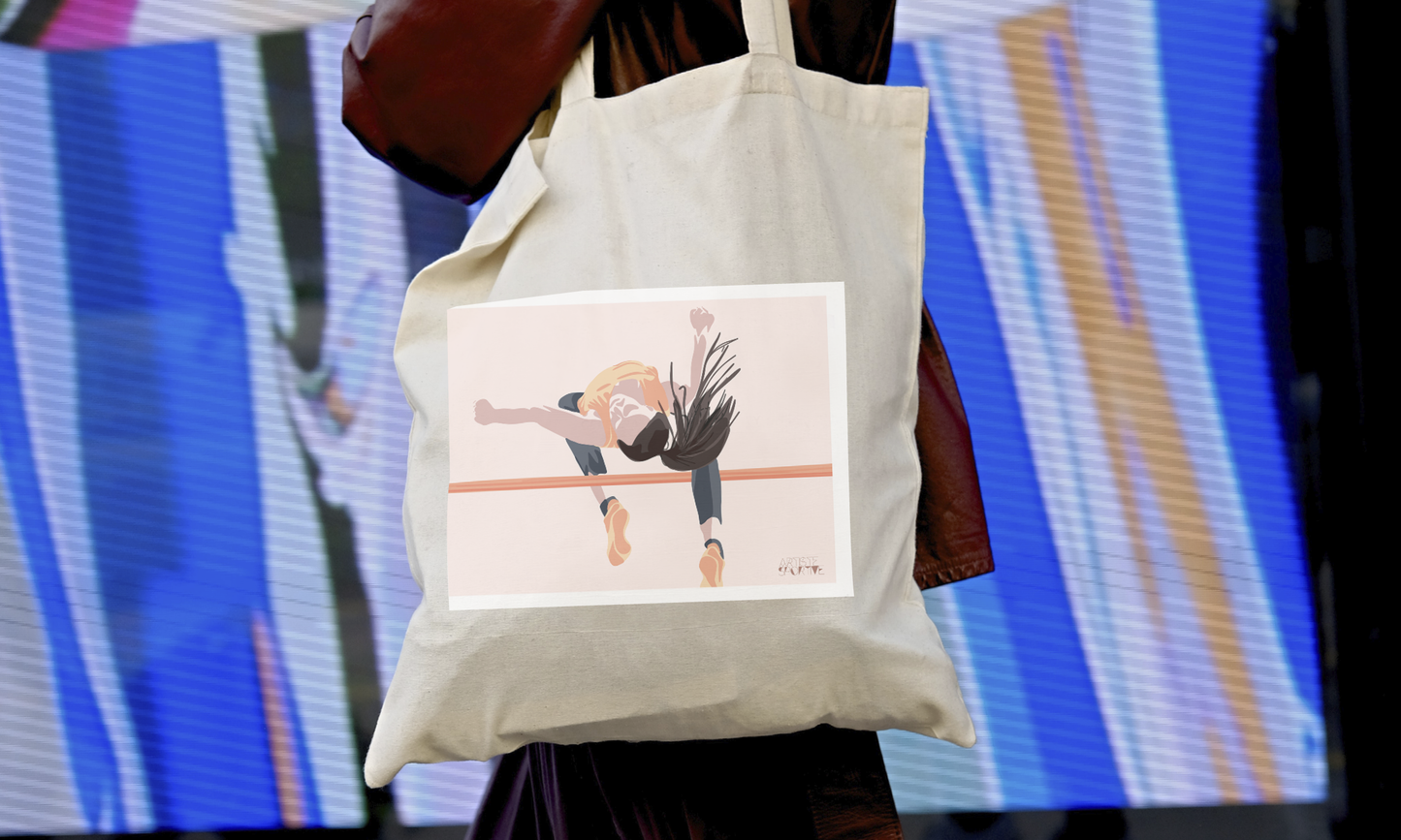 Tote bag or athletic bag "women's high jump"
