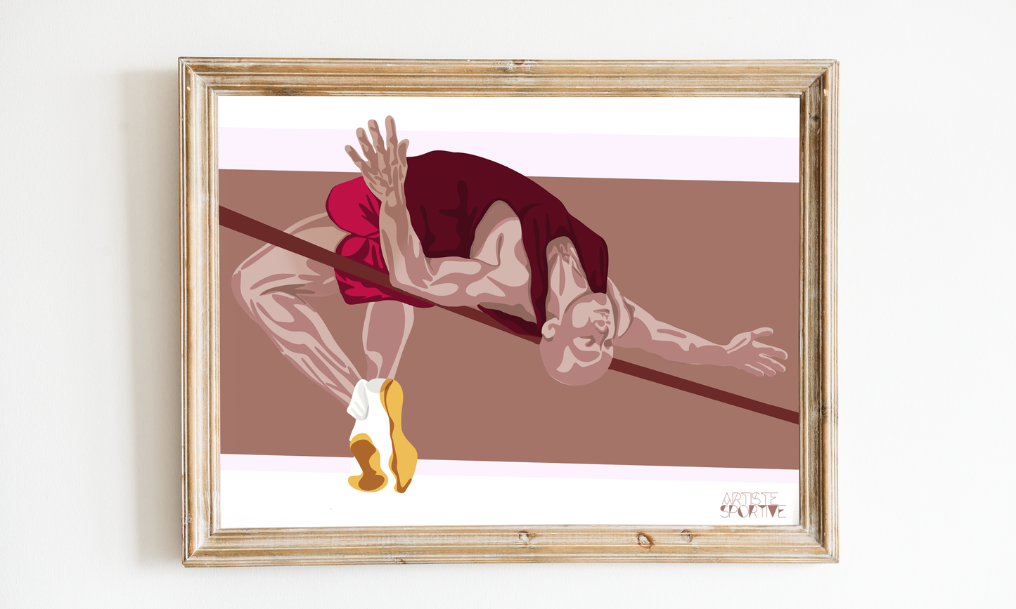 Affiche athlétisme "Saut hauteur homme"