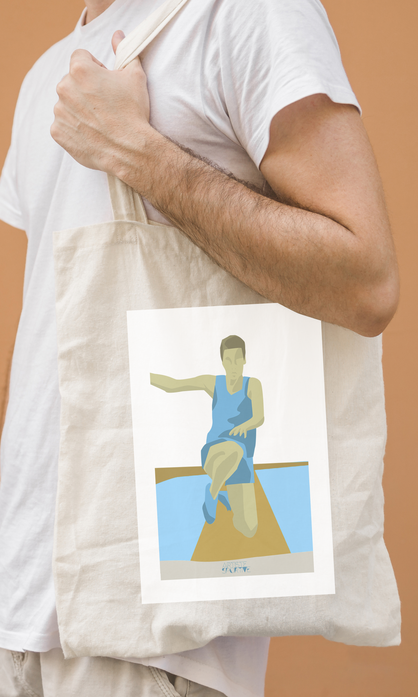 Tote bag or athletic bag "men's athletic jump"