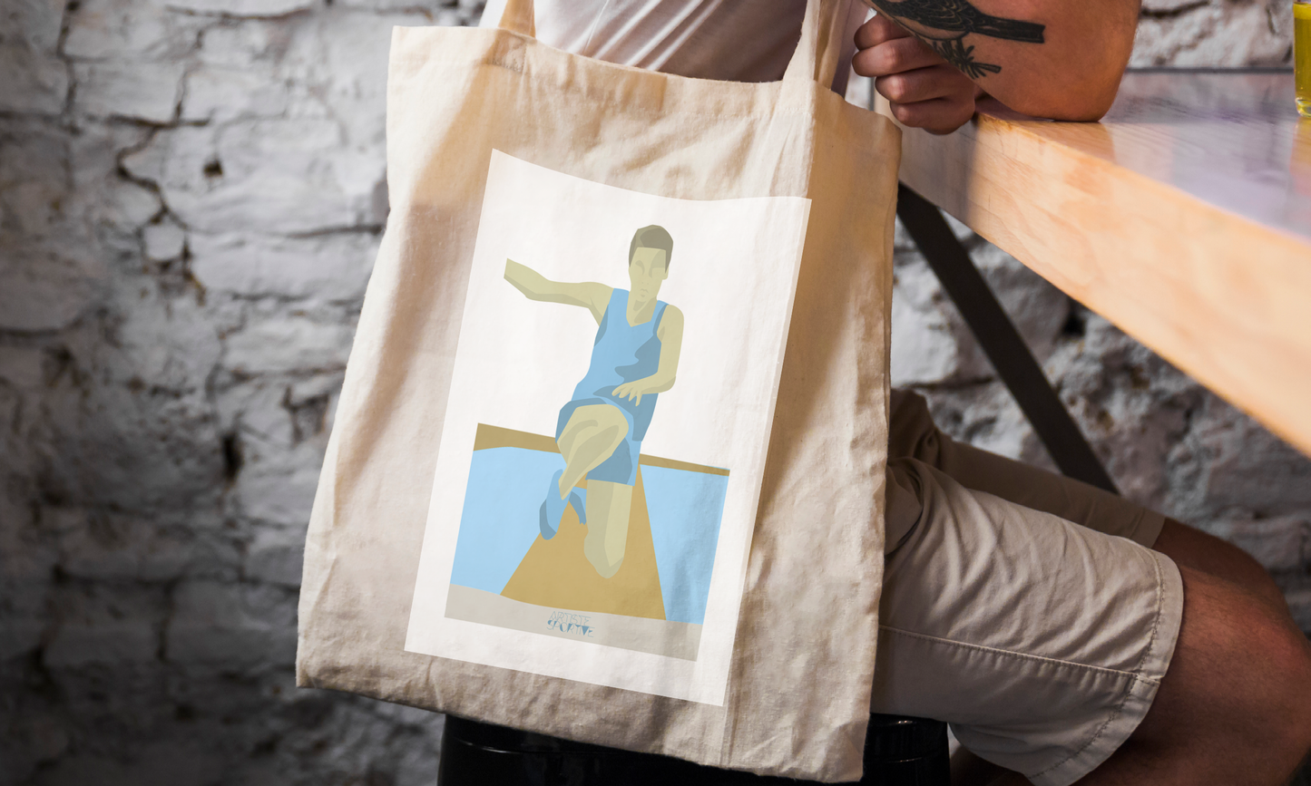 Tote bag or athletic bag "men's athletic jump"