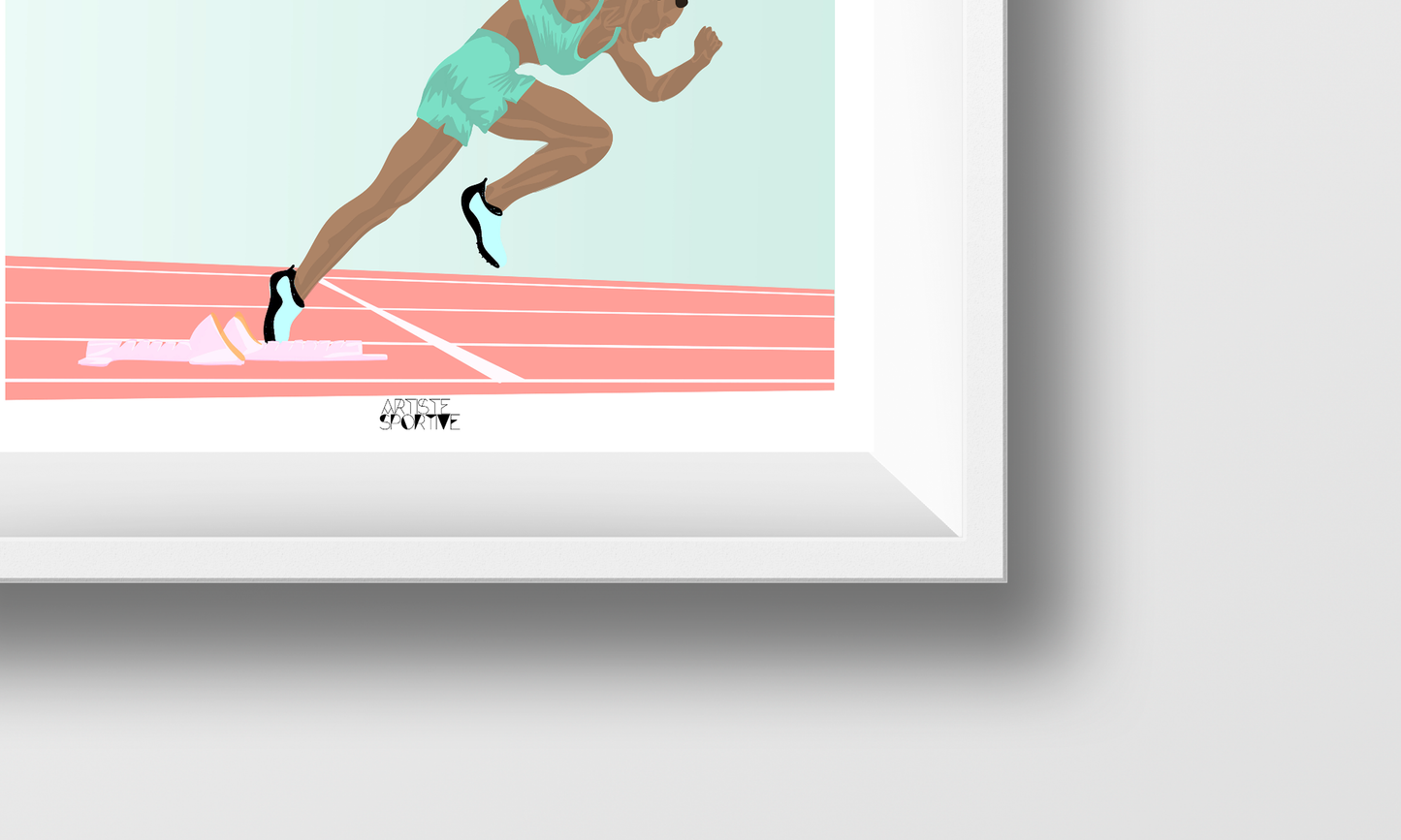 Affiche athlétisme "Sprint femme"