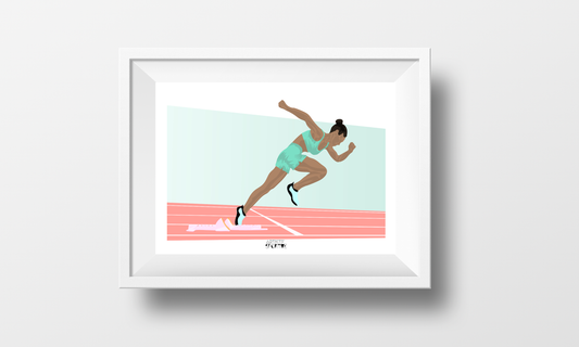 Leichtathletik-Plakat „Frauensprint“